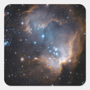 Sterne und Nebulae Quadratischer Aufkleber