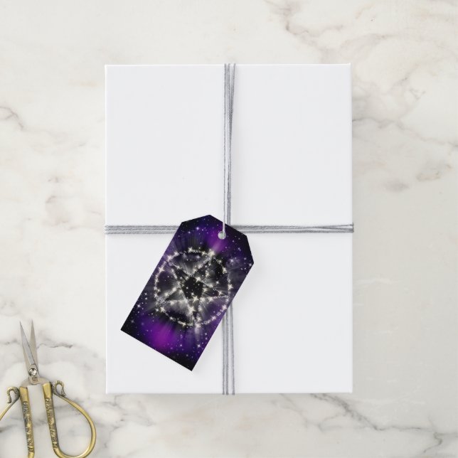 Sterne und Pentagrammmarken Geschenkanhänger (Mit Garn)