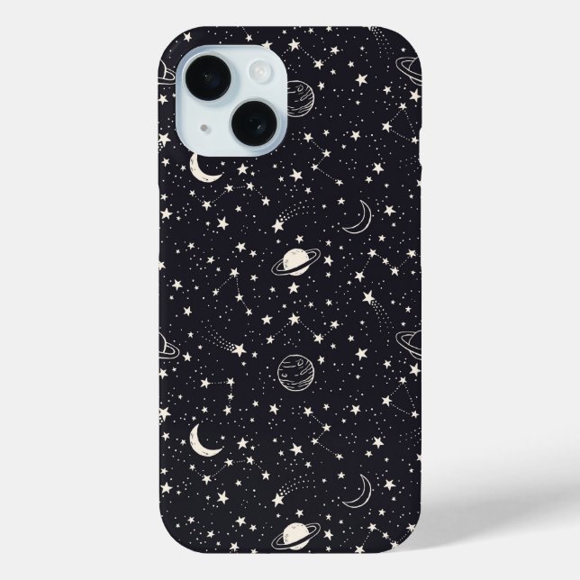 Sterne und Planeten Muster Case-Mate iPhone Hülle (Rückseite)