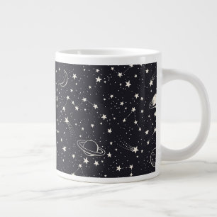 Sterne und Planeten Muster Jumbo-Tasse