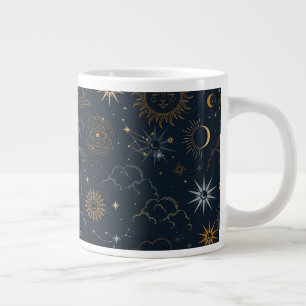Sterne und Planeten Muster Jumbo-Tasse