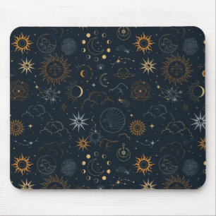 Sterne und Planeten Muster Mousepad