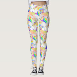 Sterne und Regenbogen Einhornprinzessin des Waldes Leggings