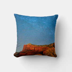 Sterne und Roter Rock Kissen