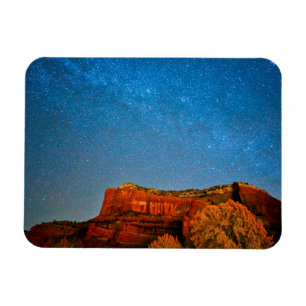 Sterne und roter Rock Magnet