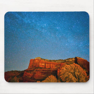 Sterne und roter Rock Mousepad