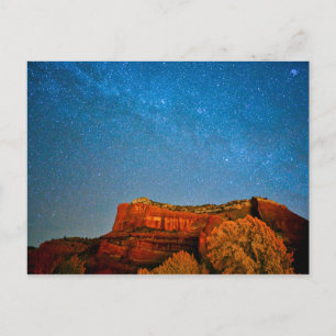 Sterne und Roter Rock Postkarte