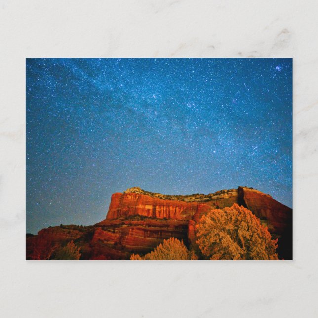 Sterne und Roter Rock Postkarte (Vorderseite)