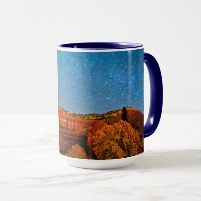 Sterne und Roter Rock Tasse (VorderseiteRechts)
