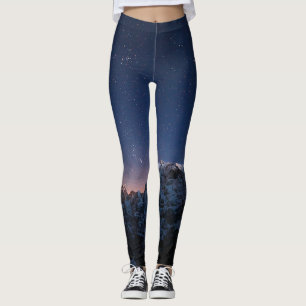 Sterne und schneebedeckte Berge Leggings