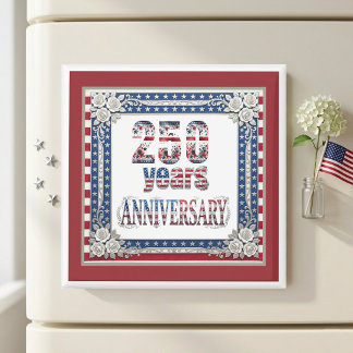 Sterne und Streifen 250 Jahre Jubiläum Patriotisch Magnet