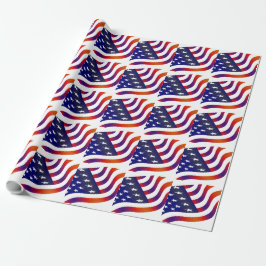 Sterne und Streifen Amerikanische Flagge USA Gesch Geschenkpapier