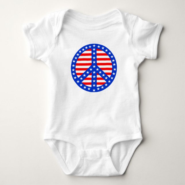 Sterne und Streifen Baby Strampler (Vorderseite)