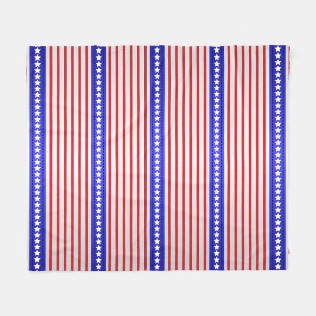 Sterne und Streifen Fleecedecke (Vorderseite (Horizontal))