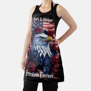 Sterne und Streifen Freiheit für immer USA-Flagge  Schürze