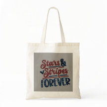 Sterne und Streifen für immer Tote Bag