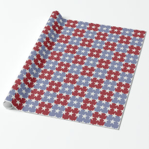 Sterne und Streifen Geschenkpapier