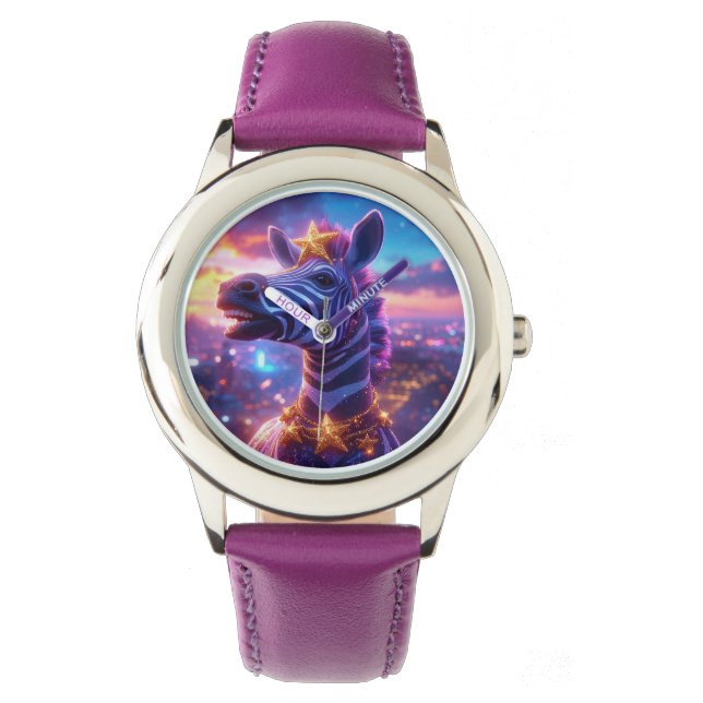 Sterne und Streifen mit ZEBRA ZANZIBAR Armbanduhr (Vorderseite)