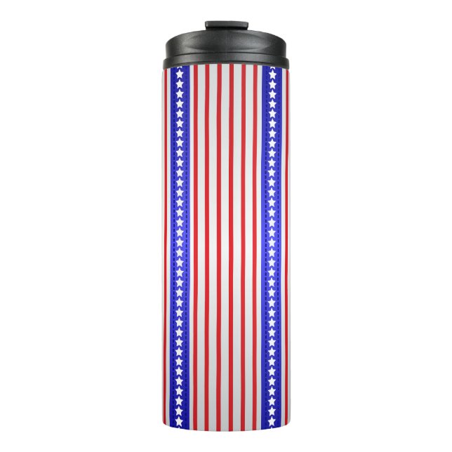 Sterne und Streifen Thermosbecher (Vorderseite)
