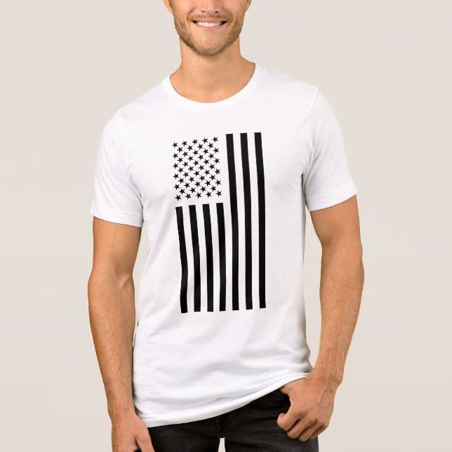 Sterne und Streifen  Tri-Blend Shirt (Vorderseite)