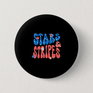 Sterne und Streifen Unabhängigkeitstag patriotisch Button