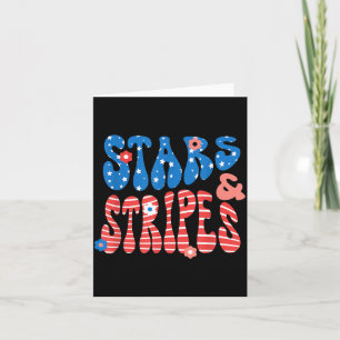 Sterne und Streifen Unabhängigkeitstag Patriotisch Karte