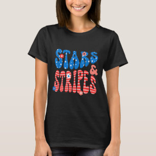 Sterne und Streifen Unabhängigkeitstag patriotisch T-Shirt