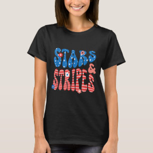 Sterne und Streifen Unabhängigkeitstag Patriotisch T-Shirt