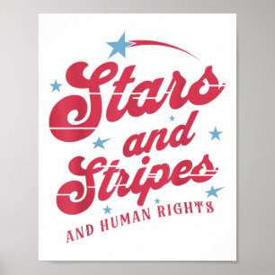 Sterne und Streifen und Menschenrechte Feministisc Poster