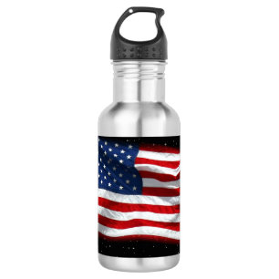 Sterne und Streifen USA Patriotische amerikanische Edelstahlflasche