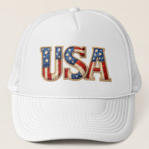 Sterne und Streifen USA Patriotischer Hut Truckerkappe