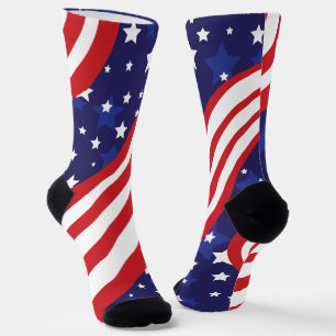 Sterne und Streifen wehen Socken
