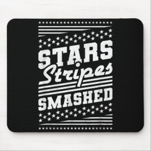 Sterne und Streifen zerschmettern den Unabhängigke Mousepad