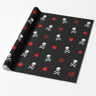 Sterne und Totenköpfe Geschenkpapier