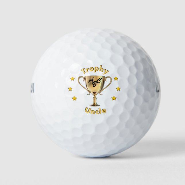 Sterne und Trophäe Cup für eine Trophäe 'Onkel'. Golfball (Vorderseite)