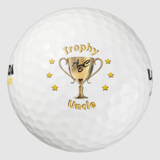 Sterne und Trophäe Cup für eine Trophäe 'Onkel'. Golfball