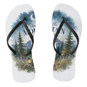 Sterne unter dem Berg Camping Nacht Berg Flip Flops