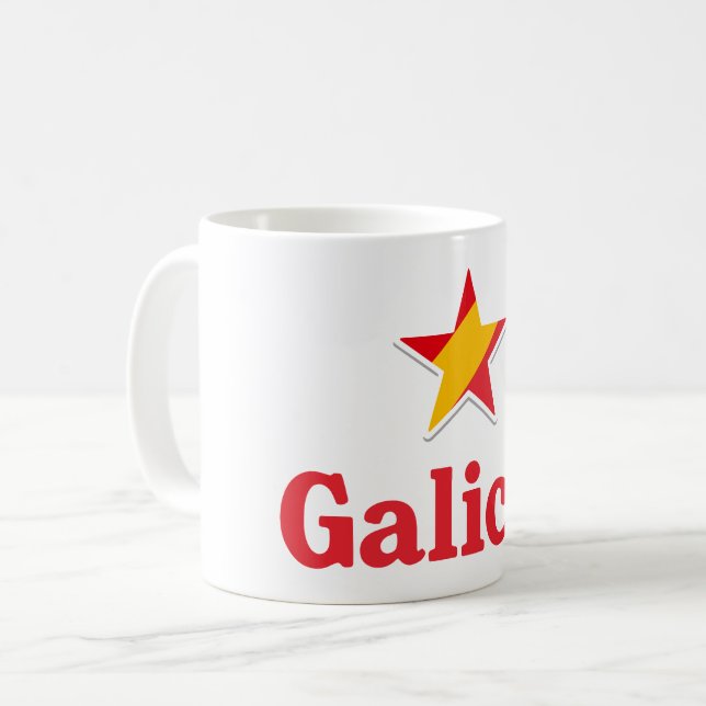 Sterne von Spanien - Galicien Kaffeetasse (Vorderseite Links)