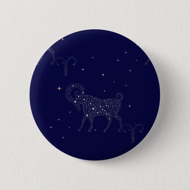 Sterne Widder Button (Vorderseite)