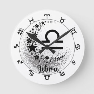 Sterne Zeit! Finde deine magische Zodiakuhr! Runde Wanduhr