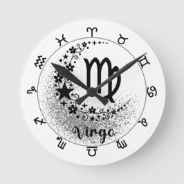 Sterne Zeit! Finde deine magische Zodiakuhr! Runde Wanduhr