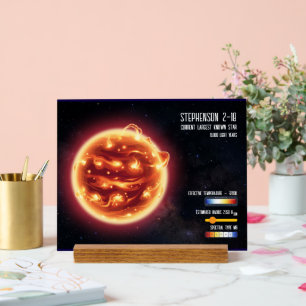 Sternen Astronomie Größter Stern Wissenschaft Info Acrylschild