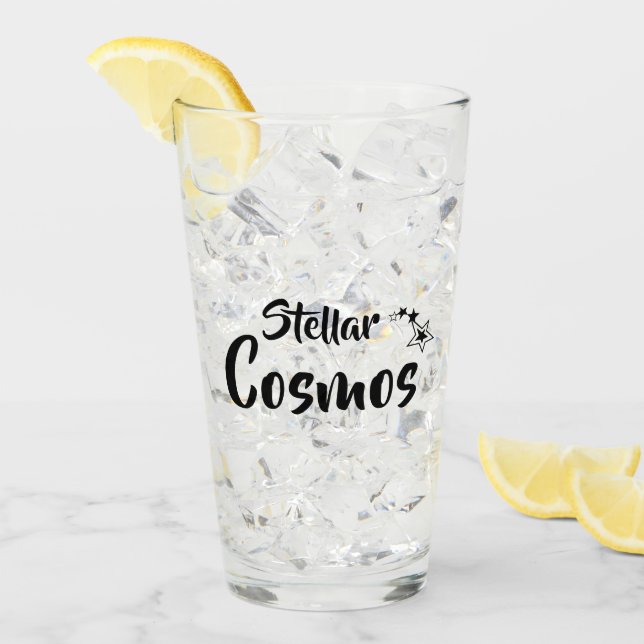 Sternen Cosmos Glas Tasse (Vorderseite Ice)