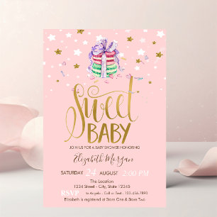 Sternen Französische Macarons Baby Shower Einladung