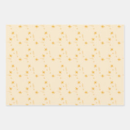 Sternen Geschenkpapier-Set mit 3 Motiven Geschenkpapier Set