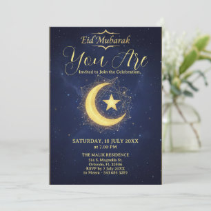 Sternen Nacht Eid Mubarak Party-Einladung Einladung