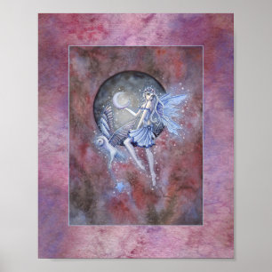 Sternen-Sammler Feen- und Eulen-Fantasy-Kunstposte Poster