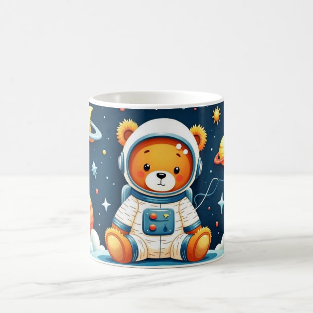 Sternen-Teddy-Weltraum-Abenteuer Kaffeetasse (Mittel)