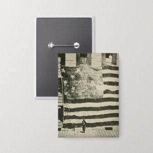 Sternenbanner: Amerikanische Flagge zu sehen Button