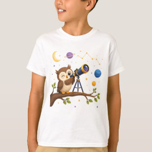Sternenbeobachtungseule T-Shirt